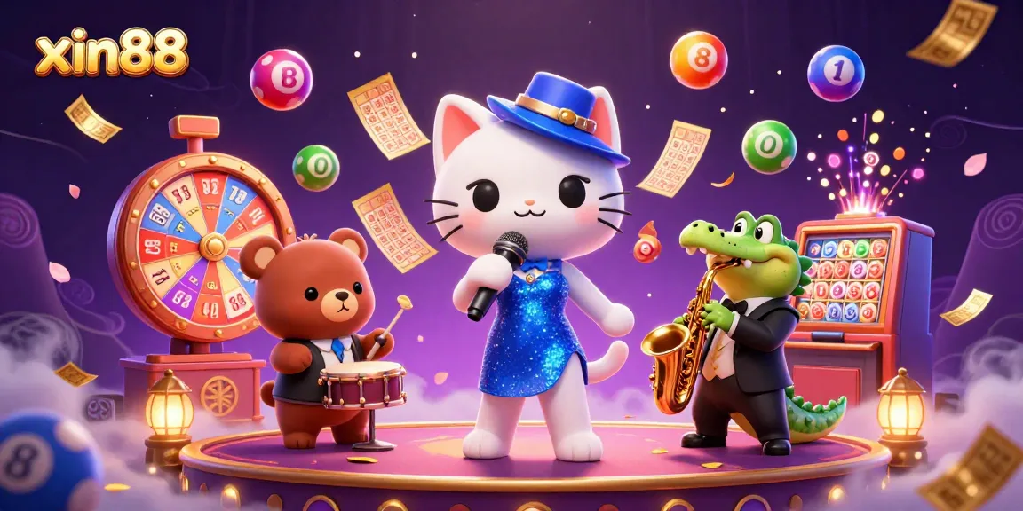 Experience the excitement of xin88 with animated characters and vibrant casino elements in 3D.