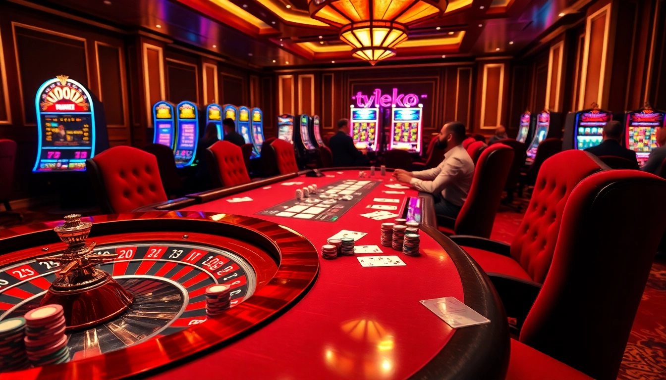 Engage with high-stakes gambling at a luxe casino scene featuring tylekeo betting rates and poker excitement.