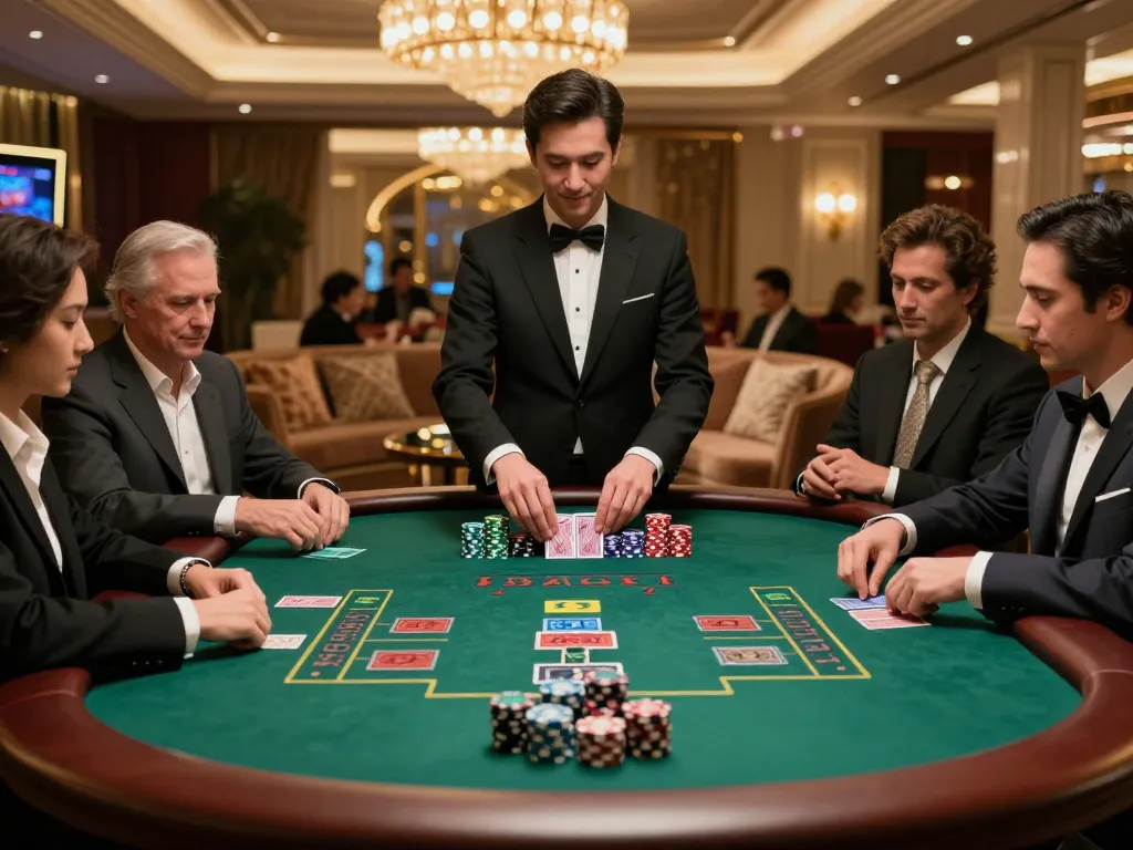 Players strategically betting at blackjack table in 88club's high-roller room atmosphere.