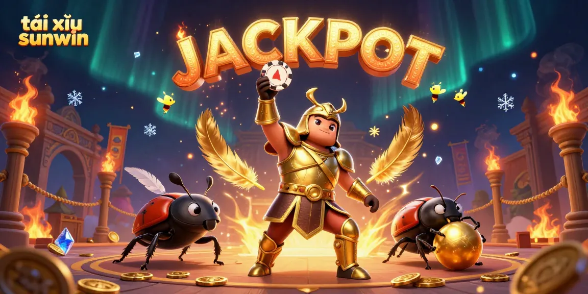 Engage in thrilling tài xỉu sunwin gameplay with dynamic characters celebrating a jackpot win.
