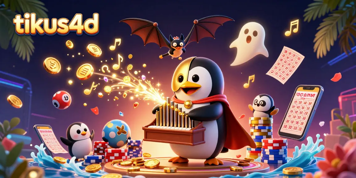 Tikus4d showcases a vivid scene of exhilarating lottery action with dynamic elements and magical characters.