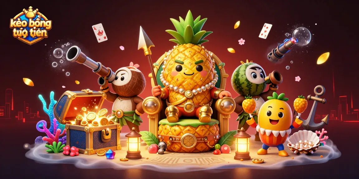 Experience kèo bóng đá trực tuyến excitement with the golden pineapple king in this vibrant casino scene.