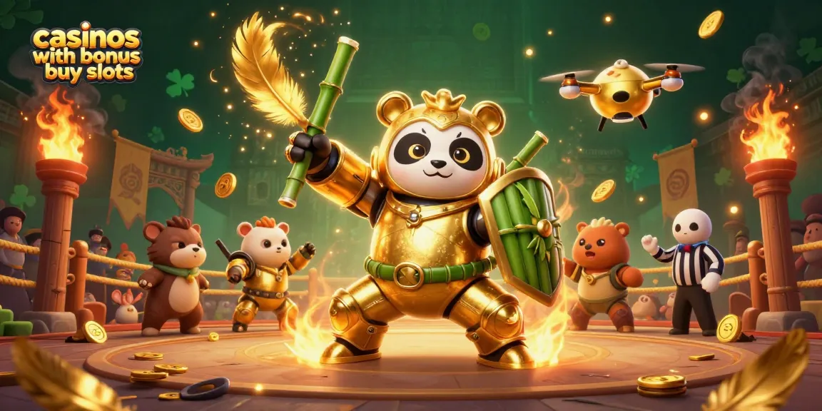 Engage with casinos with bonus buy slots illustrated in vibrant 3D, featuring unique game elements and action.