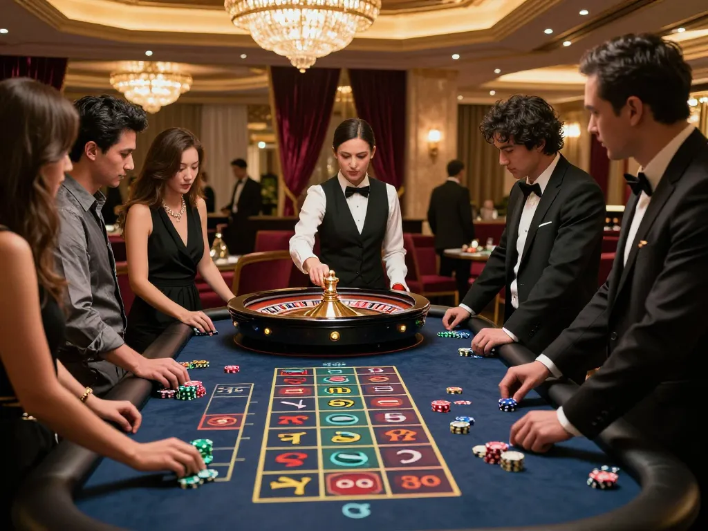 Experience thrilling gameplay at good88 casino with players placing bets on a roulette table