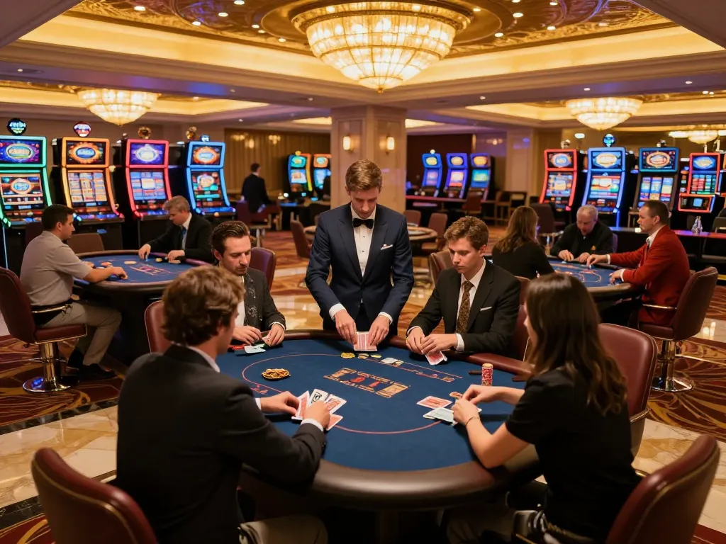 Players enjoying poker at TG88 casino, showcasing strategic gameplay in a luxurious setting.