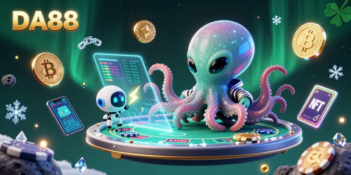 Experience thrilling poker action with DA88's cosmic octopus and alien elements.