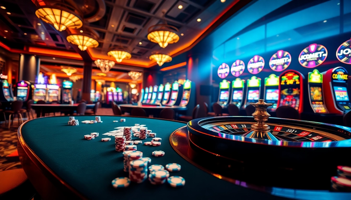 Engaging gamblers at 789bet with lively casino tables and vibrant gaming atmosphere.