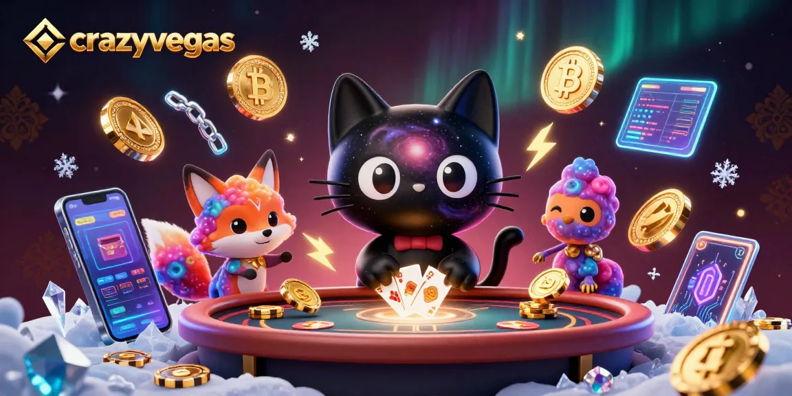 Experience the cosmic charm of crazyvegas with a black hole cat drawing in golden chips at a vibrant casino.