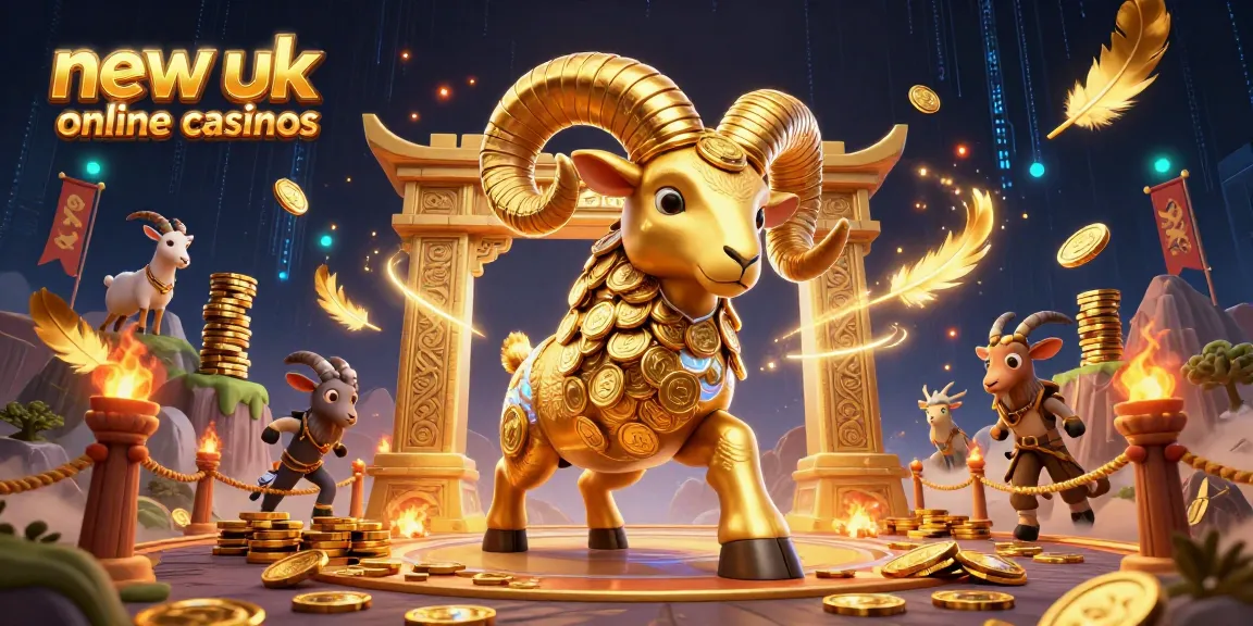 Experience the thrill of new UK online casinos with a vibrant 3D casino illustration.
