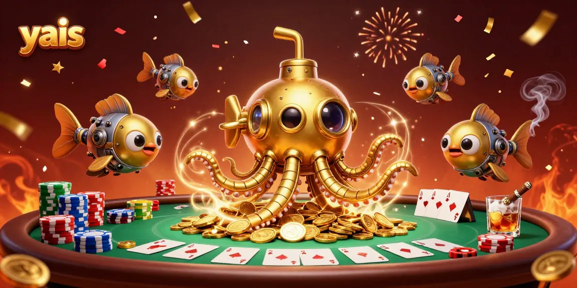 Players in the exciting world of yais enjoy thrilling card games at a bustling casino.