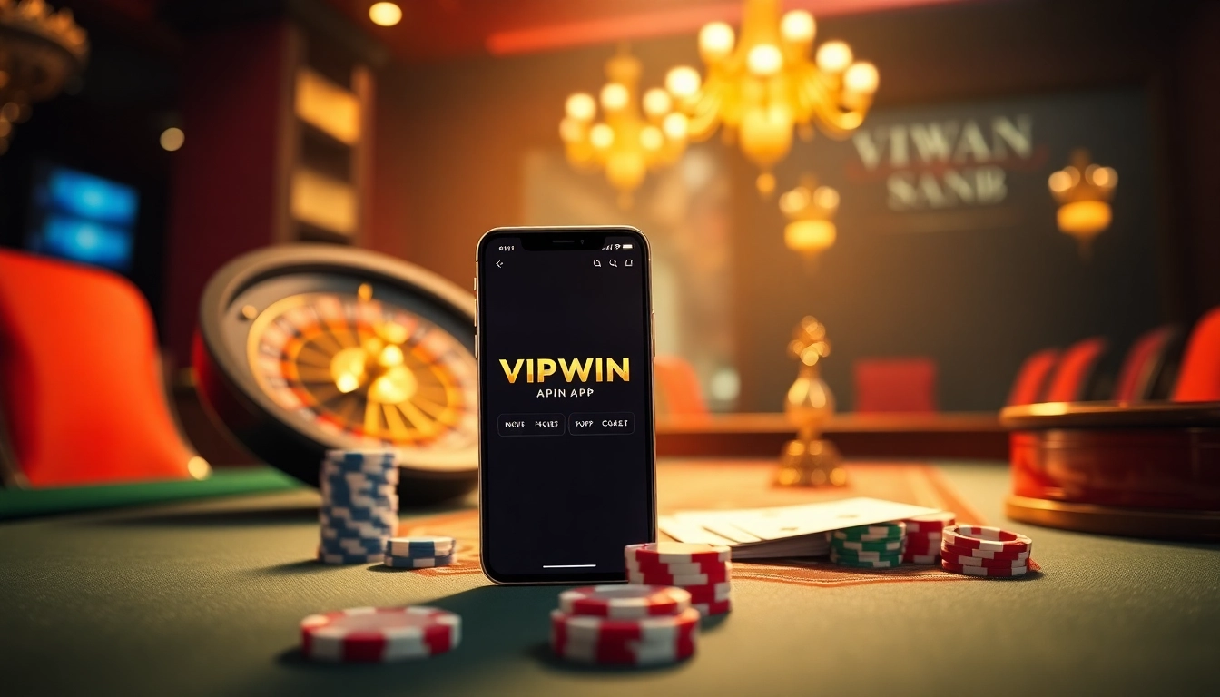 Engaging with the VIPWIN APP while enjoying exciting casino games and betting.
