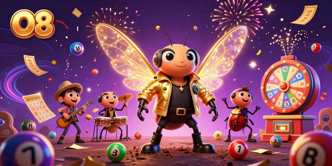 Experience the thrill of O8's online casino with vibrant games and dynamic characters celebrating victory.