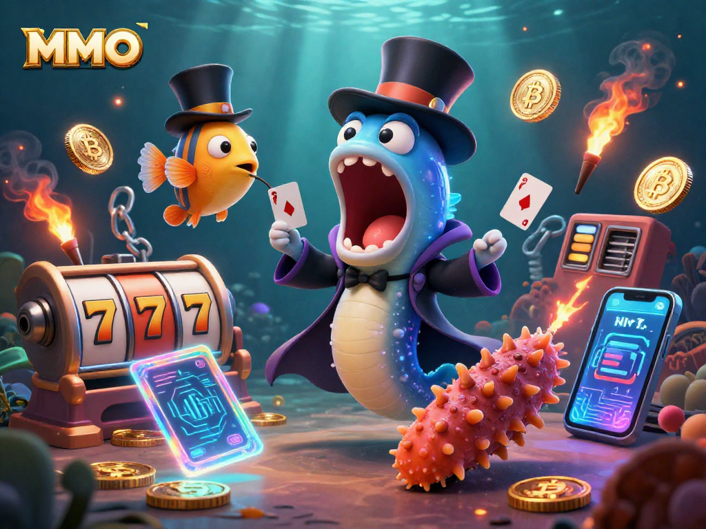 Experience the vibrant MMOO casino magic with a thrilling underwater theme featuring unique characters and gaming elements.