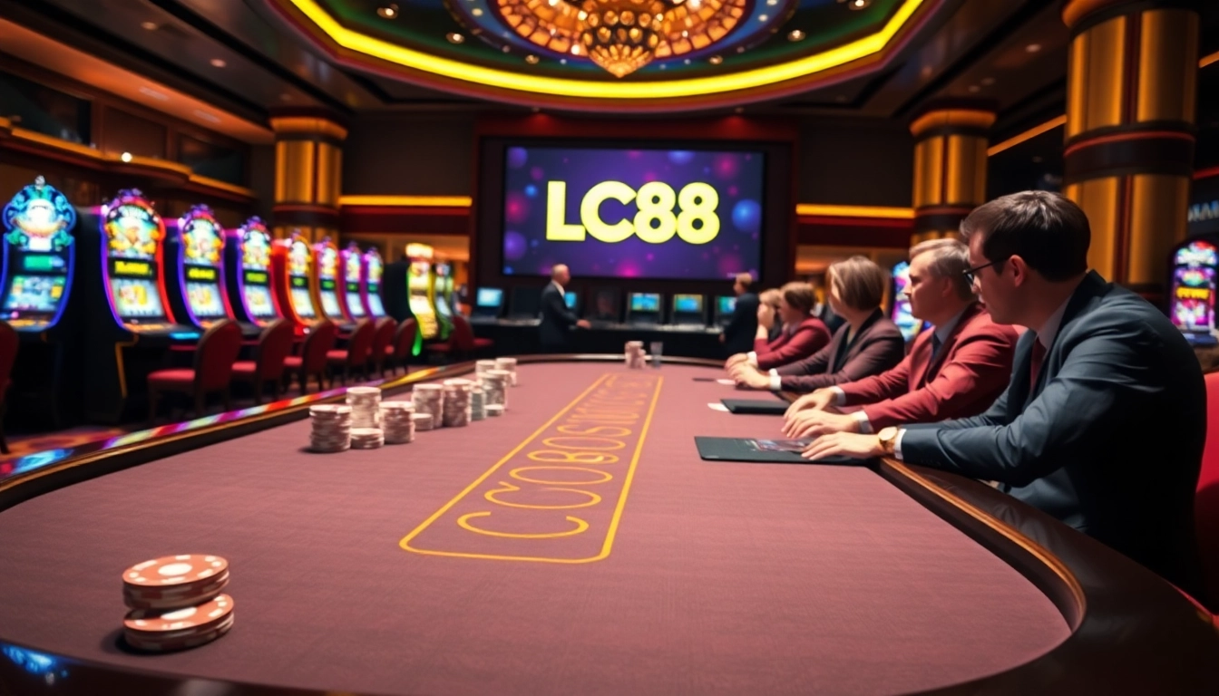 Experience the thrill of winning at LC88 with vibrant casino tables and engaging gameplay.