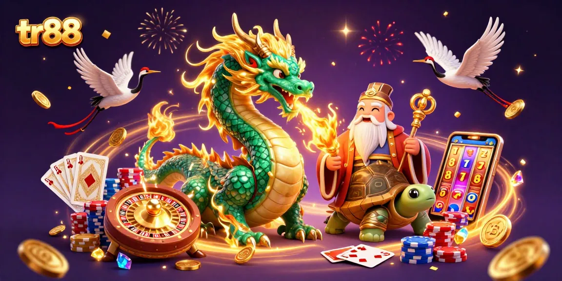 Win big with tr88 in this vibrant casino-themed illustration showcasing fortune and fun.