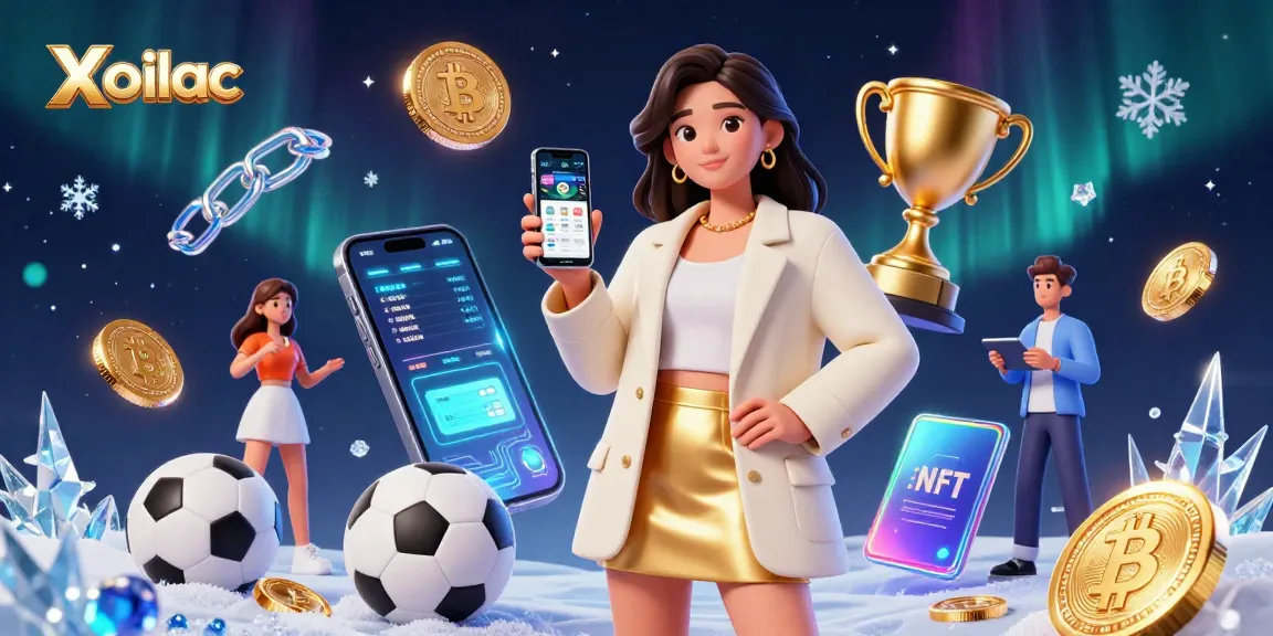 Xoilac showcases winning strategies through a vibrant 3D illustration of sports betting.