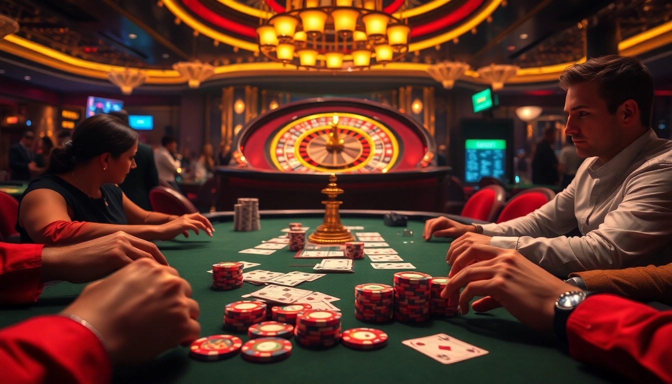 Experience the thrill of gambling with Fly88 at a luxurious poker table filled with vibrant chips and cards.