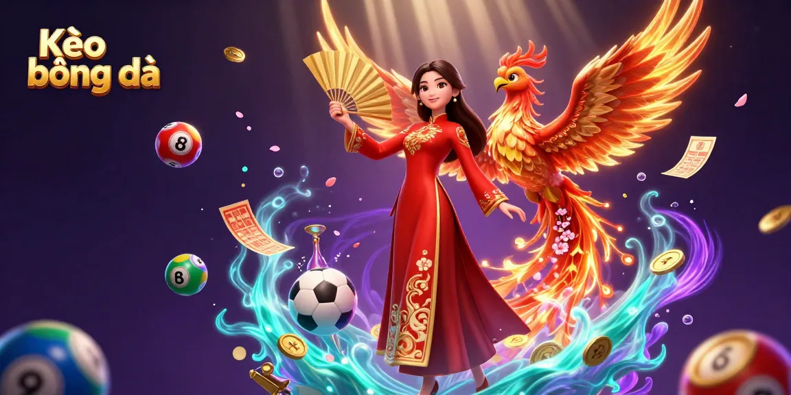 Kèo bóng đá showcases an enthralling betting experience immersed in dynamic sports graphics and vibrant colors.