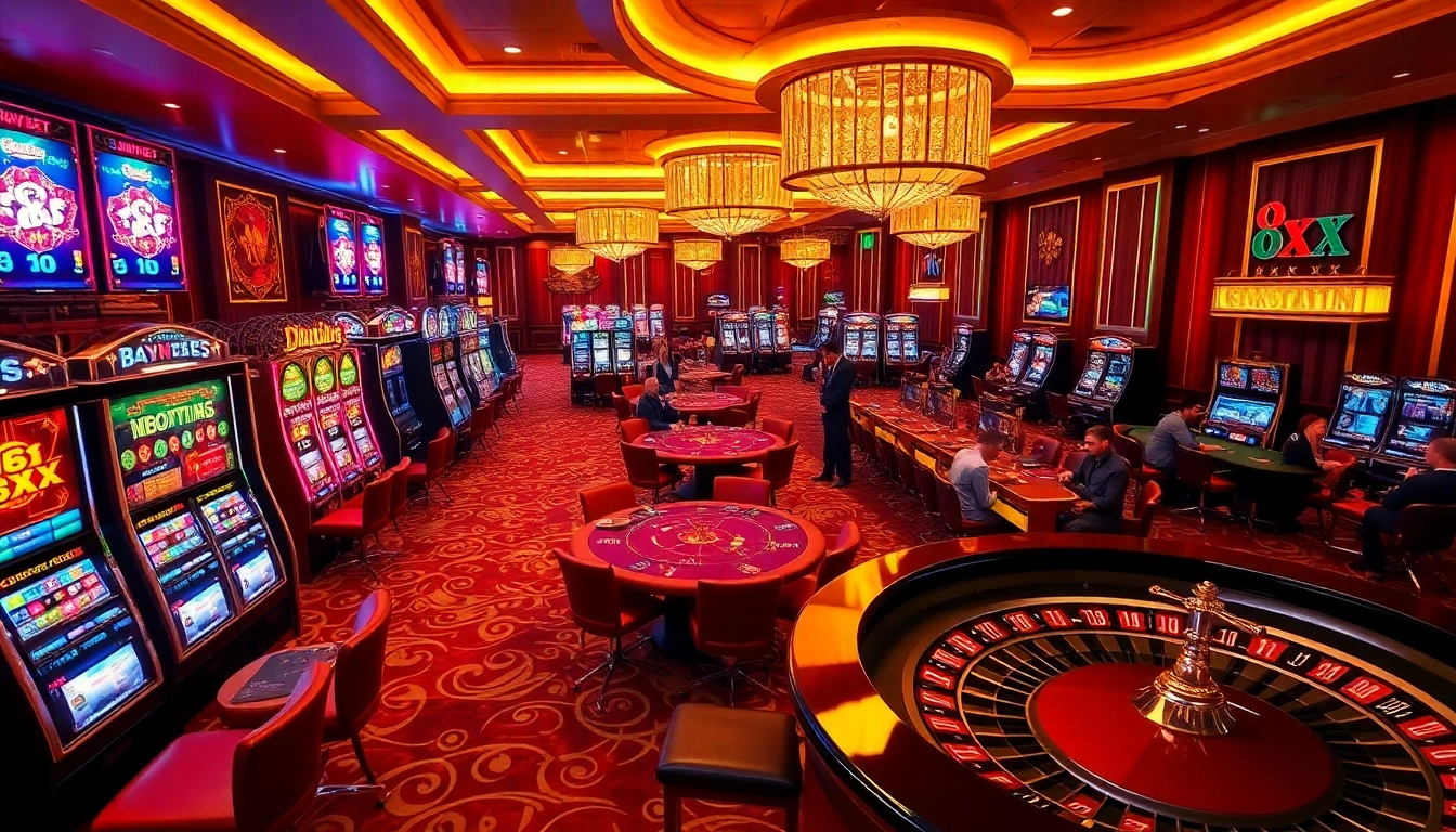 Experience the thrill of 8XX with energetic players at the stylish casino featuring classic games.