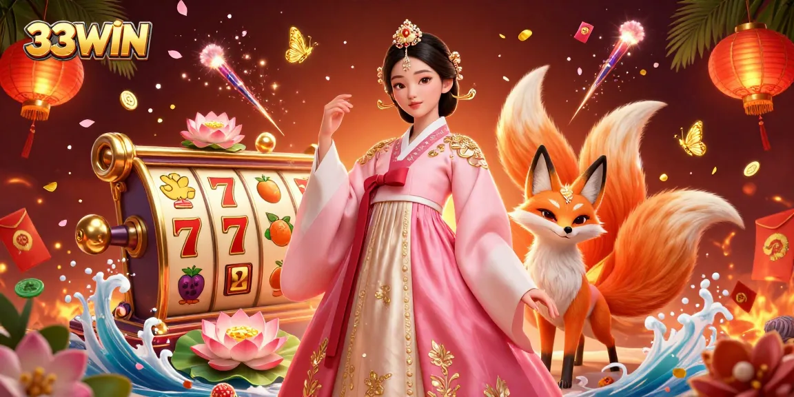 Experience 33WIN's thrilling slot game action with captivating visuals and dynamic characters.