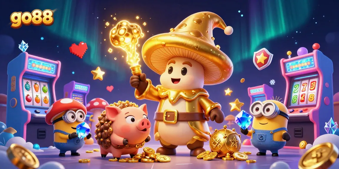 Play go88 with magical slots and treasures in this vibrant dynamic casino art.