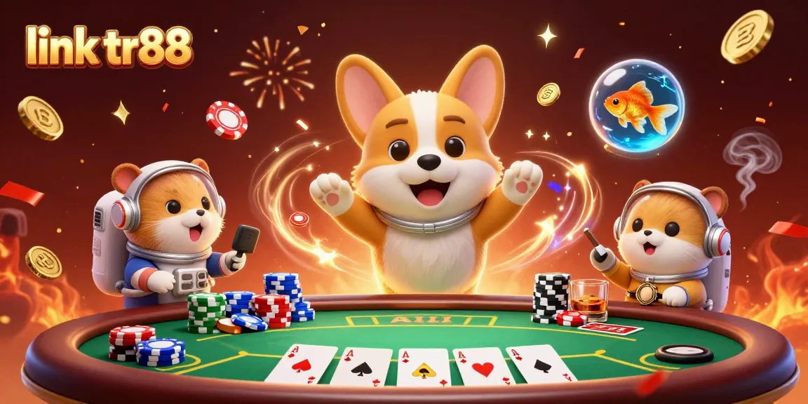 Watch the link tr88 float through an exciting space casino with a corgi and hamster!