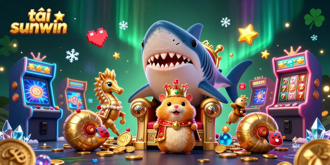 Engage with tải sunwin's vibrant casino scene featuring a hamster king and dynamic gaming elements.