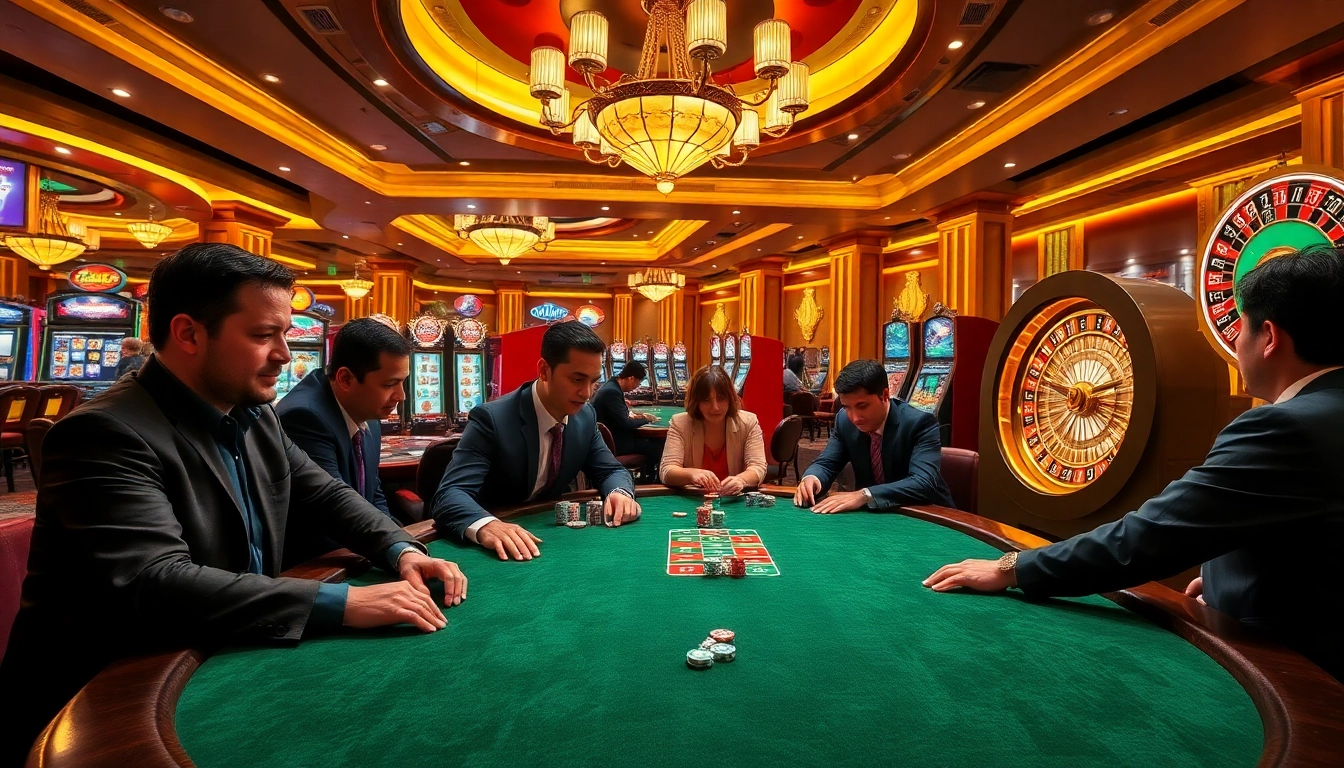 Experience thrilling gameplay at nhà cái rikbet with vibrant casino tables and engaging players.