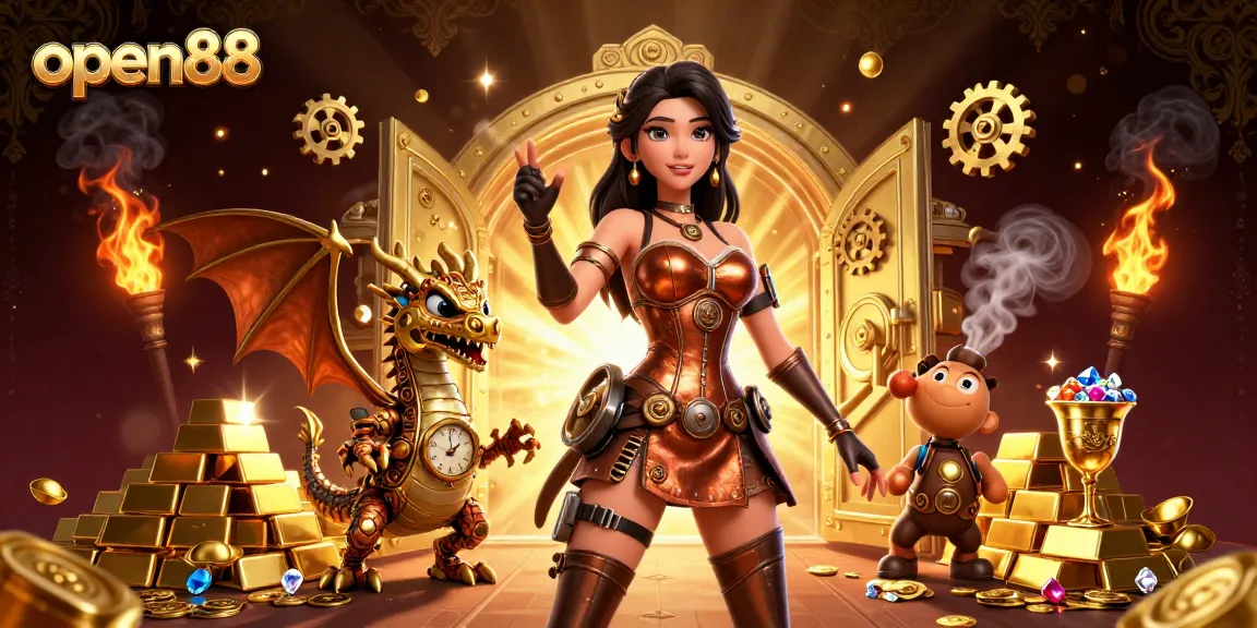 Experience the excitement at open88 with dazzling treasures and vibrant 3D casino illustrations.