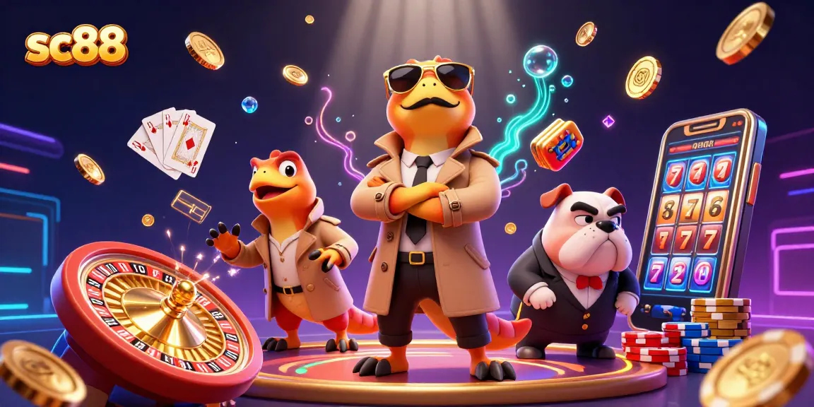 Experience thrilling wins at sc88 with cartoon raptors sneaking into a VIP casino under a bouncer's watchful eye.