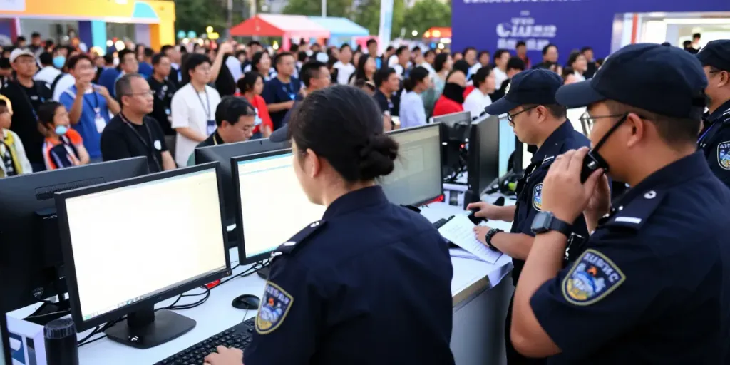 Security professionals providing trusted protection at a local event, ensuring safety and peace of mind for attendees.
