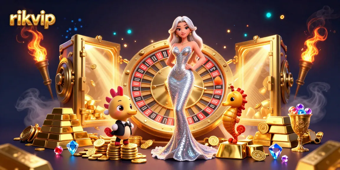 Experience thrilling gaming at rikvip with extravagant casino elements and vibrant treasures.