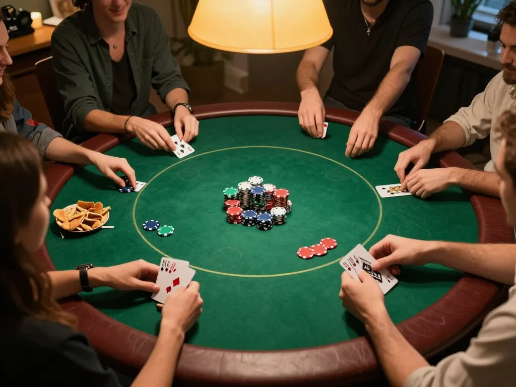 Engage in exciting home poker sessions while using the alo8 strategy to win.