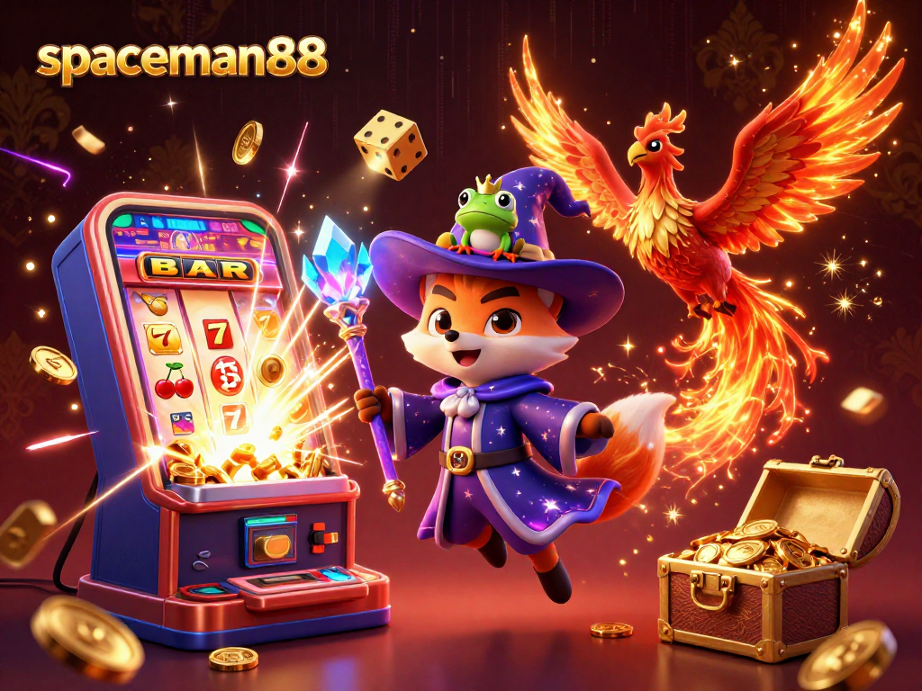 Spin big wins with spaceman88 at a vibrant 3D slot game featuring rich symbols and dynamic action!