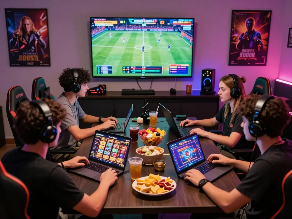 Engaging online gaming scene on https://open88.supply/ showcasing friends enjoying exciting games in a lively atmosphere.