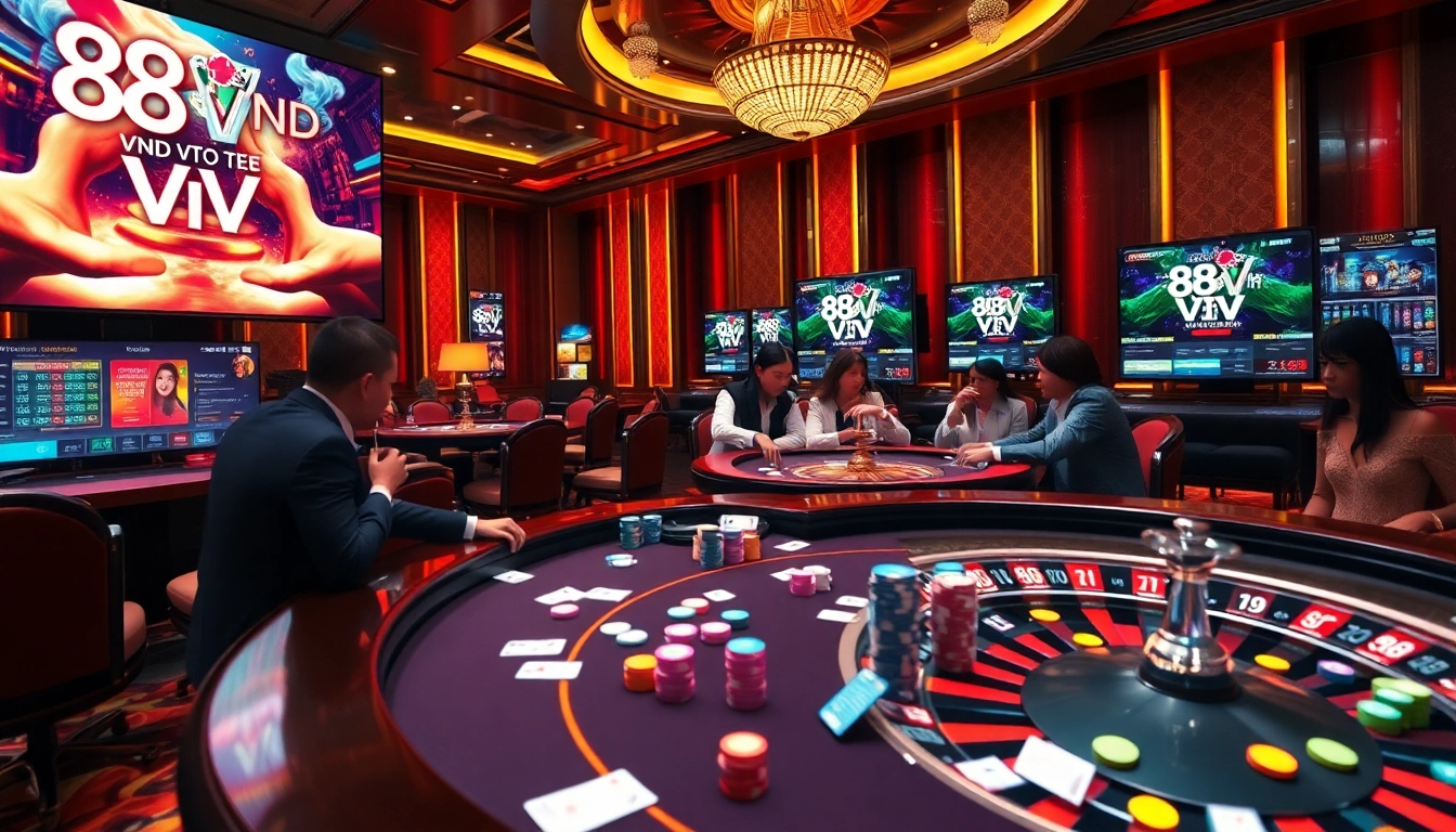 Experience the excitement of 888VND VIP at a luxurious casino table with high-stakes gaming.