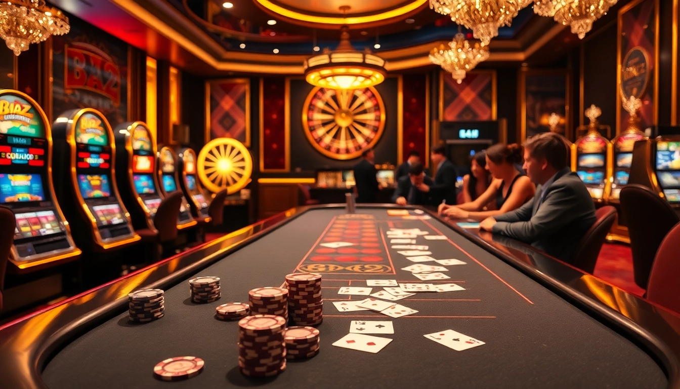 Experience thrilling gameplay at the B52 casino table with high-stakes poker chips and cards.