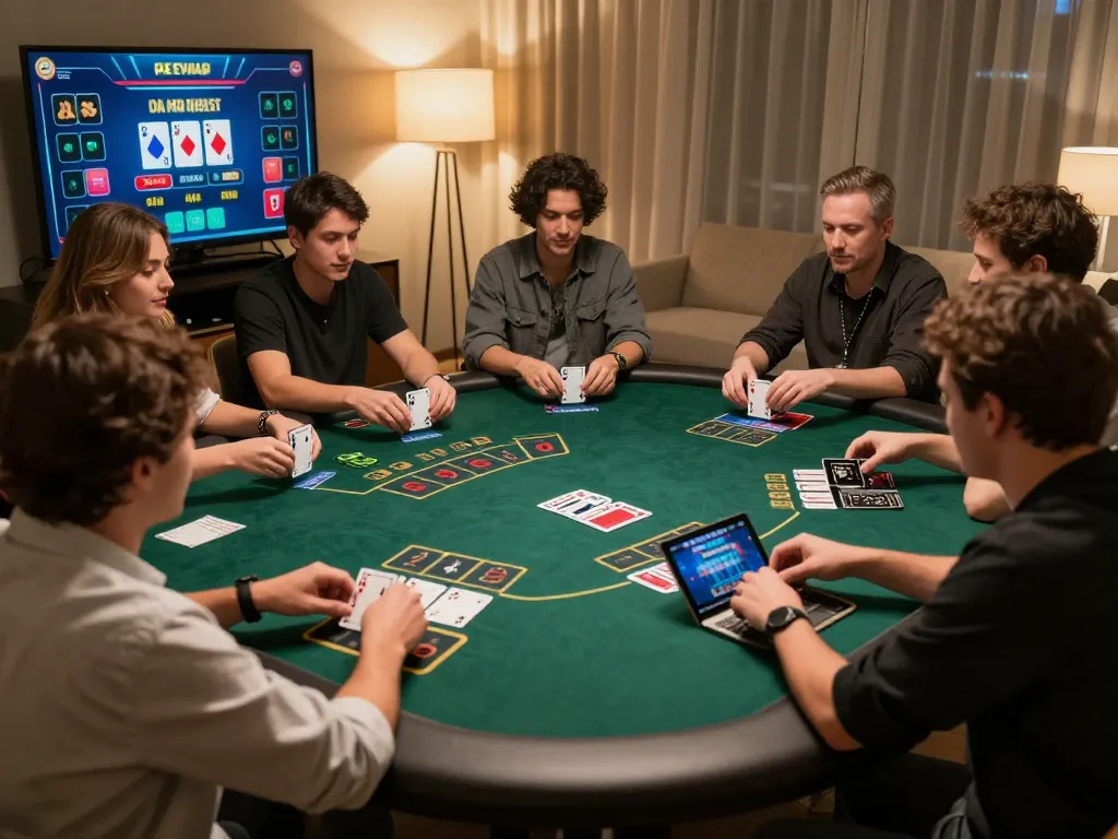 Nohu90 players enjoying immersive live blackjack action from comfortable home setups.