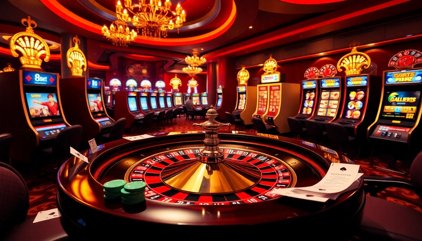 Players enjoying thrilling games at 89bet casino with vibrant roulette and cards.