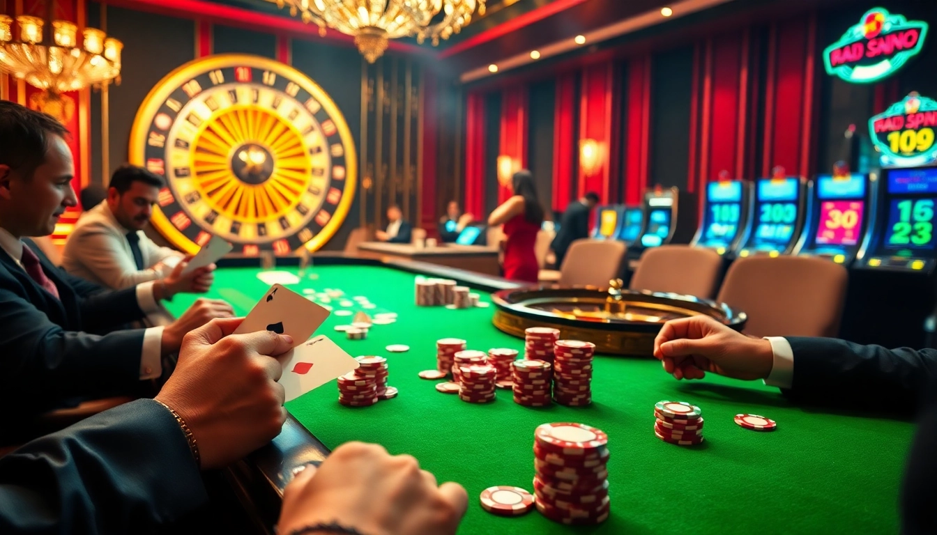 Experience high-stakes poker excitement with rr99 chips at a luxurious casino table.