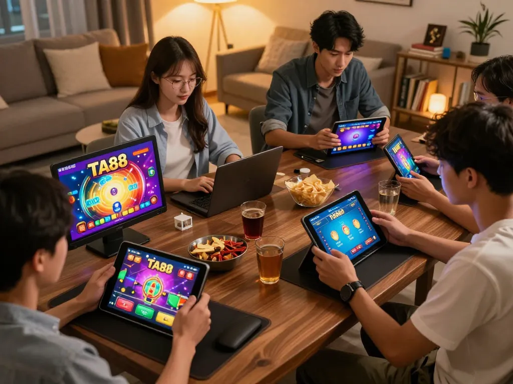 Engage with TA88 through vibrant online casino gameplay on mobile screens.