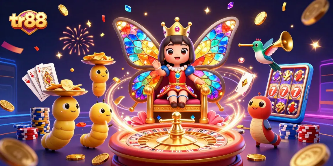 Experience exhilarating gameplay at tr88 with vibrant illustrations of casino elements.