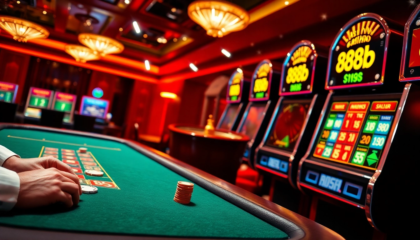 Dynamic casino experience at 888b with poker cards and winning chips on the table.