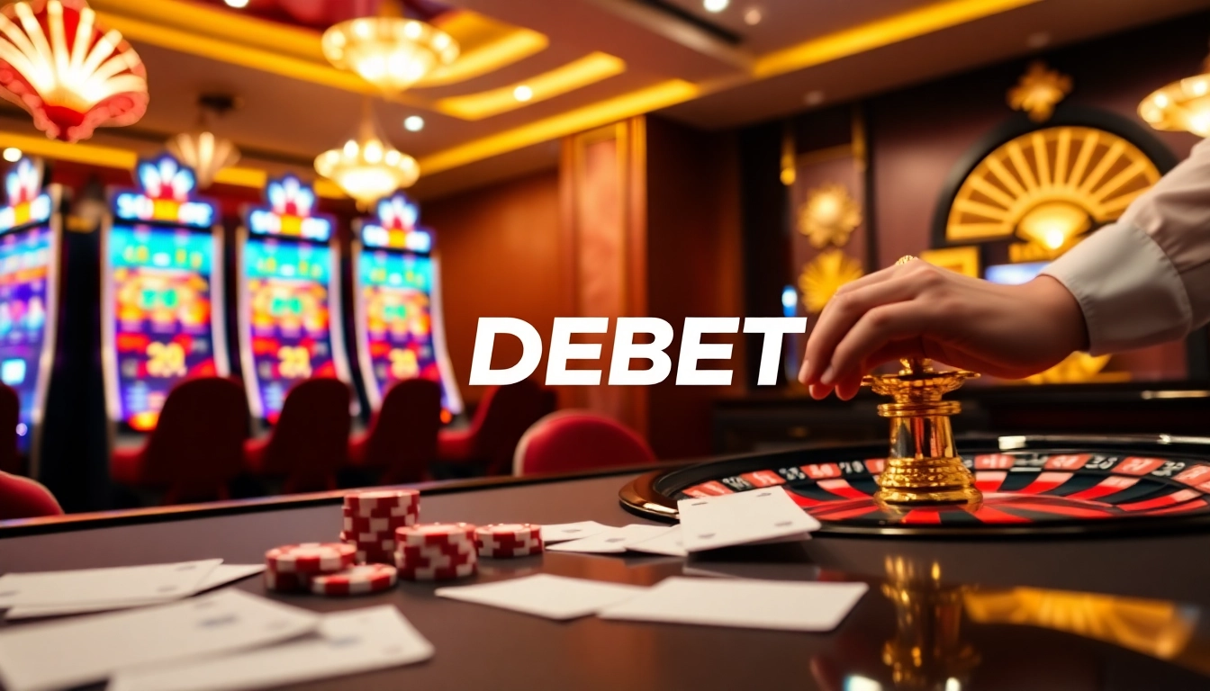 Experience the thrill of betting with DEBET trang chủ, featuring a dynamic online casino interface.