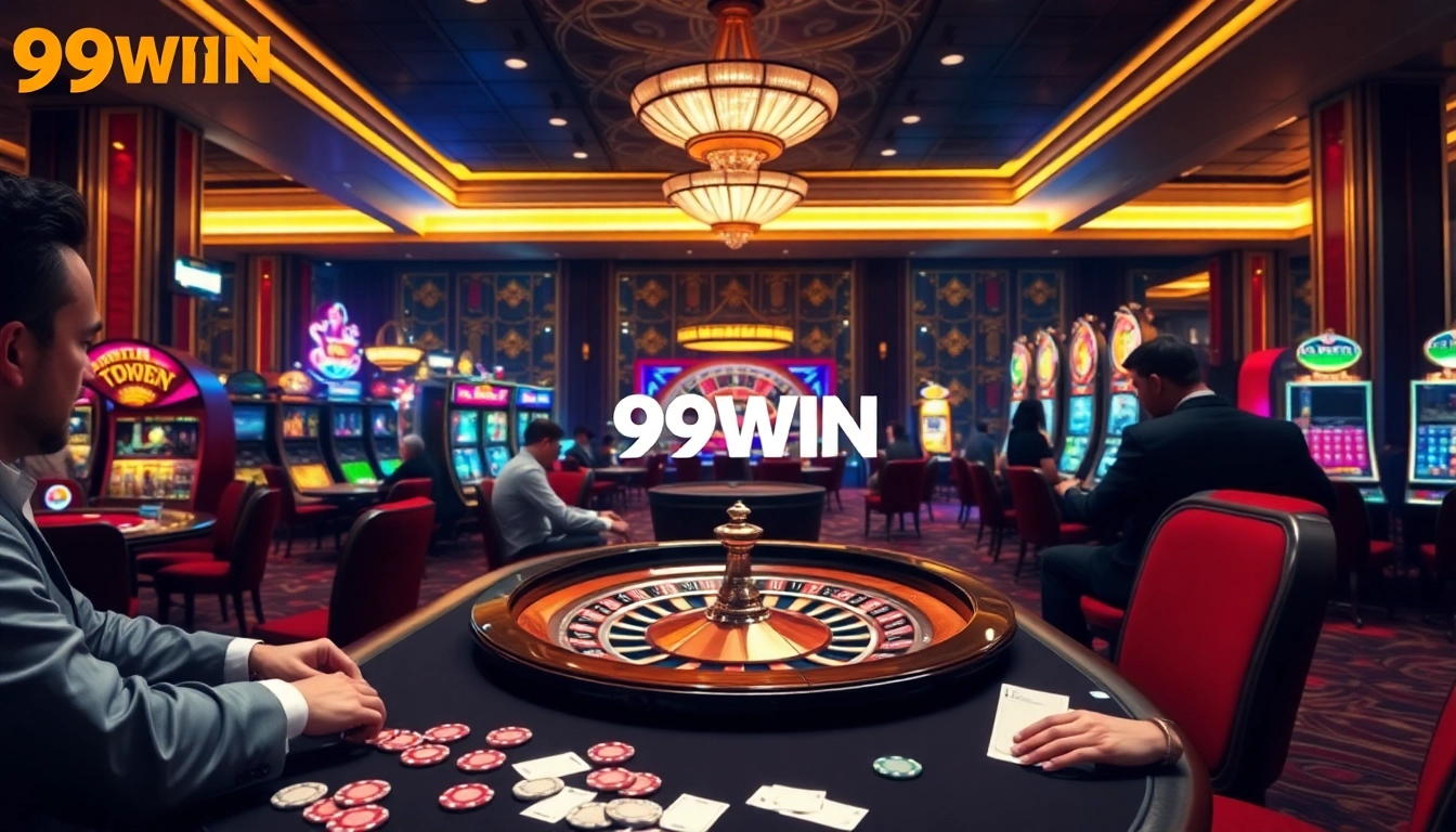 Experience the thrill of gambling at 99WIN's vibrant casino filled with poker, roulette, and exciting games.