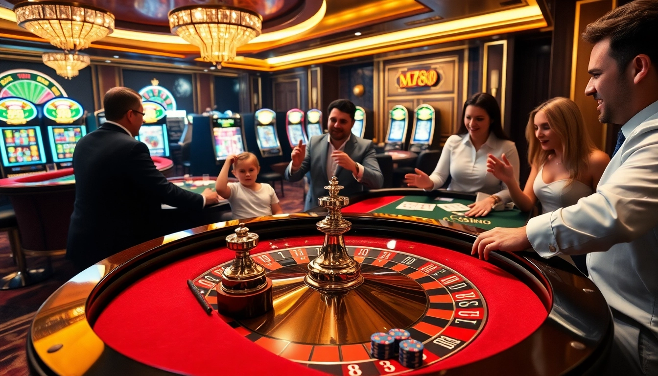 Players enjoy an exhilarating roulette game at MV88, filled with vibrant colors and high stakes.