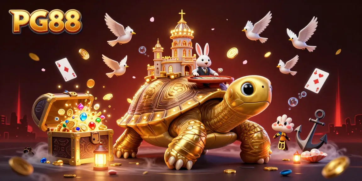 Experience PG88's thrilling gameplay with our captivating casino scene, rich in colorful rewards and excitement.