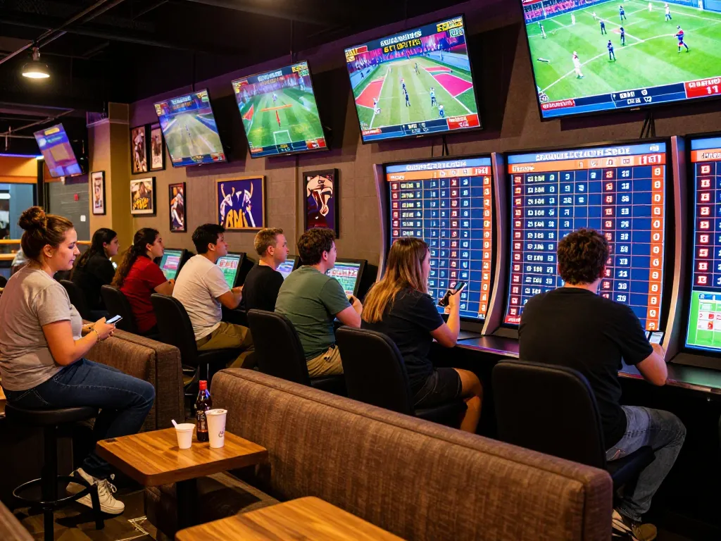 Exciting sports betting scene showcasing da88gg bettors engaged with live games and odds