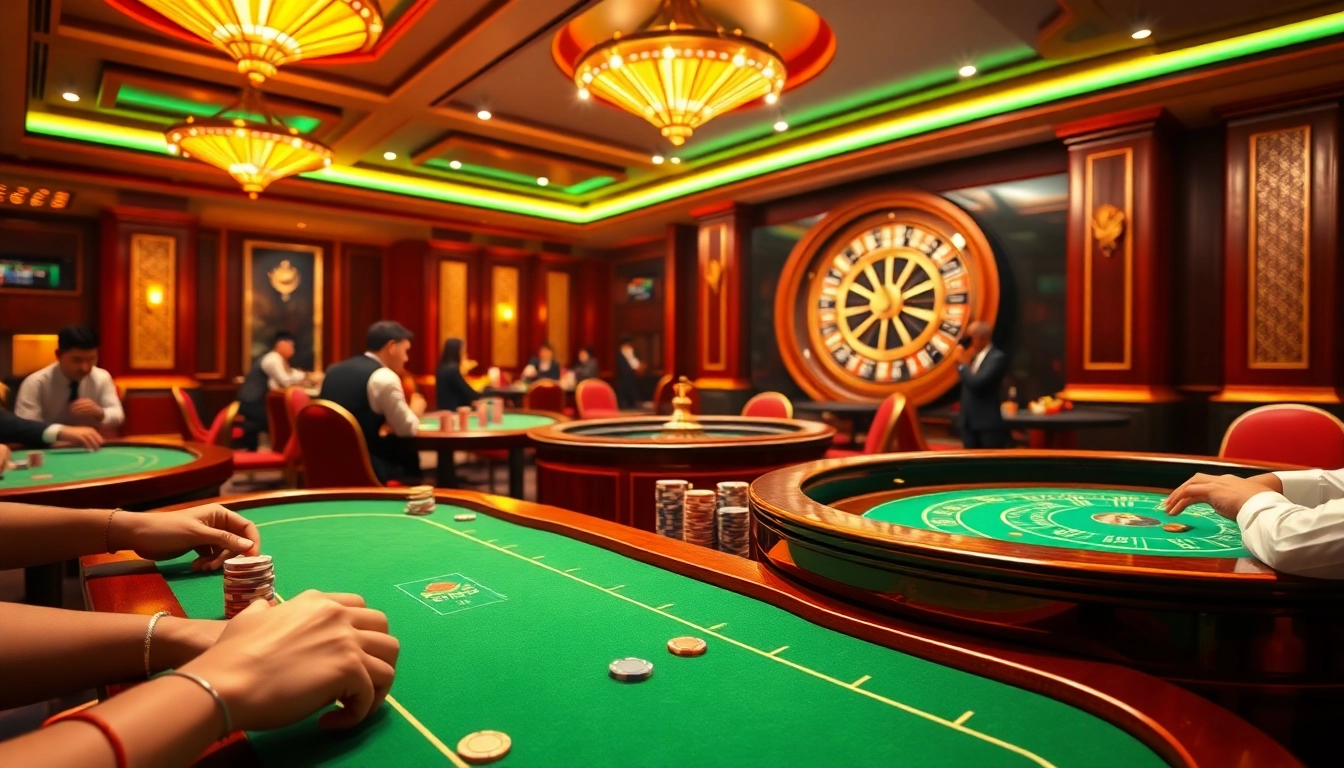 Experience thrilling gambling action with 'hoat hinh trung quoc' animations enhancing an exciting casino scene.
