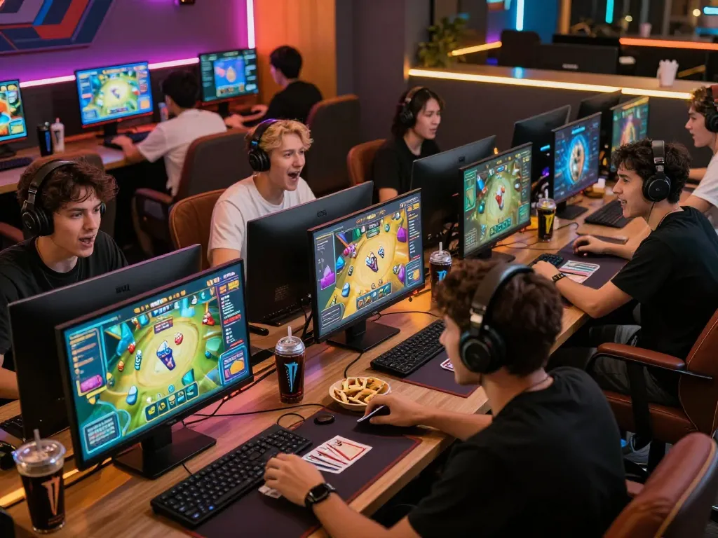 Players enjoying the thrilling online gaming experience at 789club, showcasing vibrant virtual card games and competitive atmosphere.
